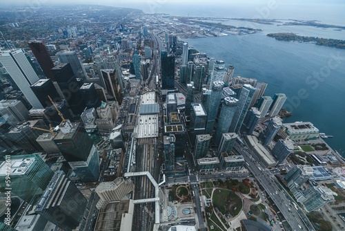 An aerial view of Toronto downtown, Canada