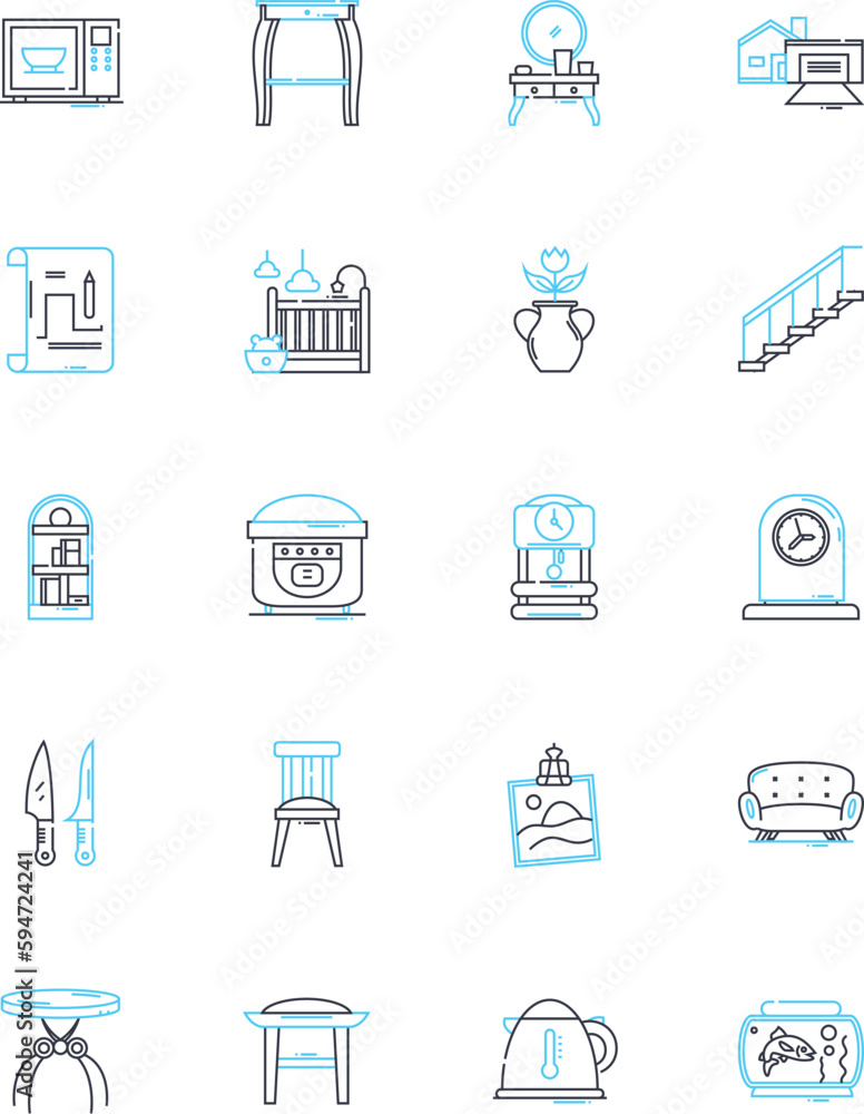 Product design linear icons set. Innovation, Aesthetics, User-friendly, Prototyping, Ergonomics, Simplicity, Sustainable line vector and concept signs. Versatility,Creativity,Functionality outline Product design linear icons set. Innovation, Aesthetics, User-friendly, Prototyping, Ergonomics, Simplicity, Sustainable line vector and concept signs. Versatility,Creativity,Functionality outline