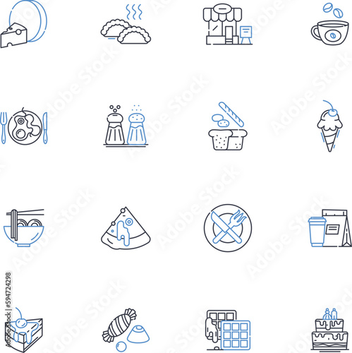 Freezing line icons collection. Frigid, Icy, Frosty, Chilly, Bitter, Arctic, Glacial vector and linear illustration. Shivery,Nippy,Windy outline signs set