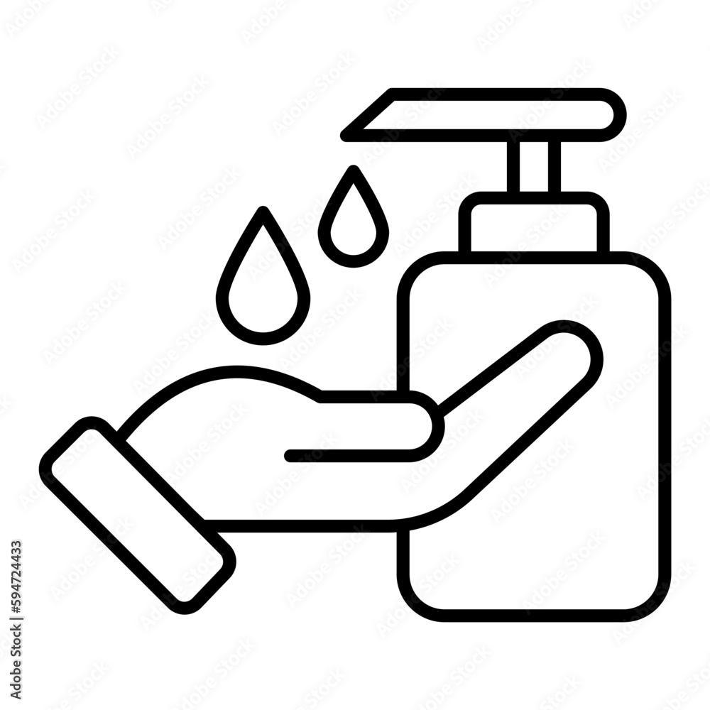 Hand Sanitizer Thin Line Icon Hand Sanitizer Thin Line Icon