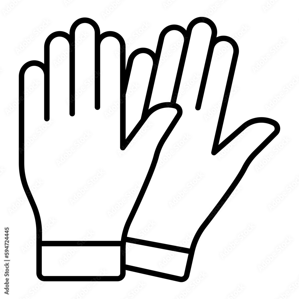 Gloves Thin Line Icon Gloves Thin Line Icon