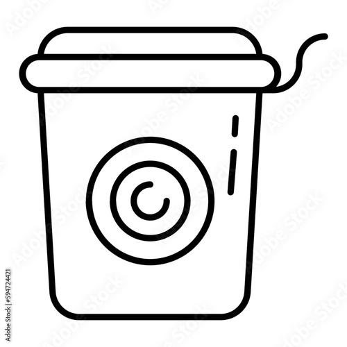 Flossing Thin Line Icon