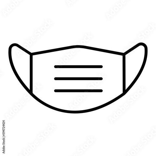 Face Mask Thin Line Icon