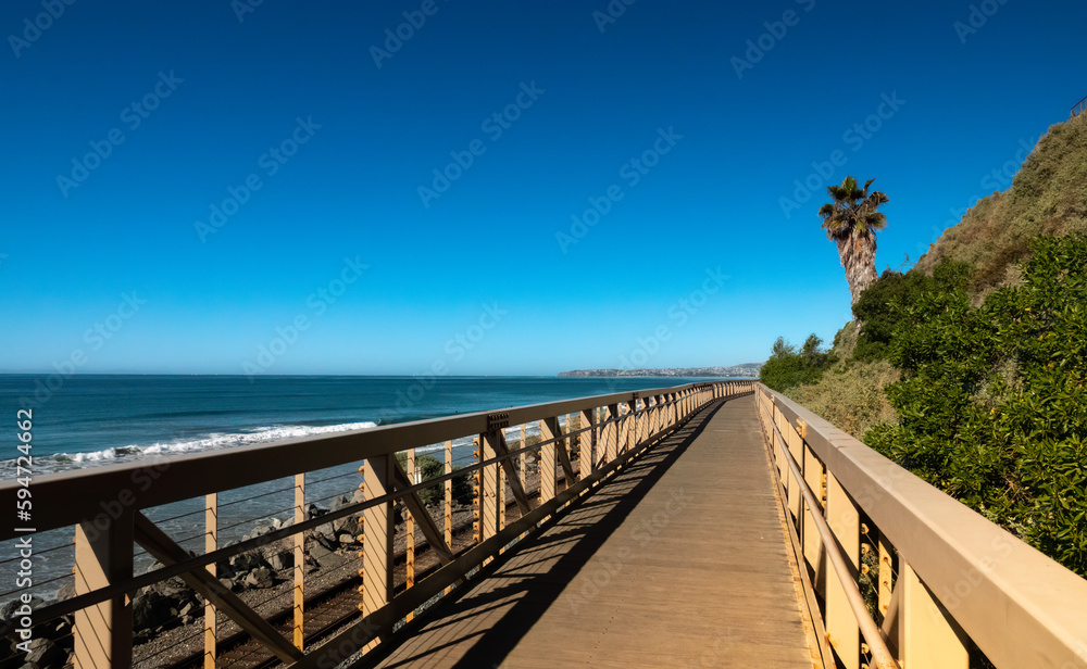 Coastal trail, San Clemente, Orange County, California, USA.