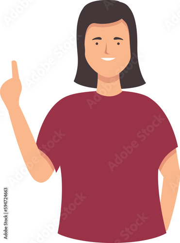 Just remember this icon cartoon vector. People talk. Woman character