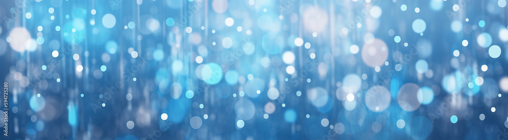 Fototapeta premium blue glitters with a blurry background