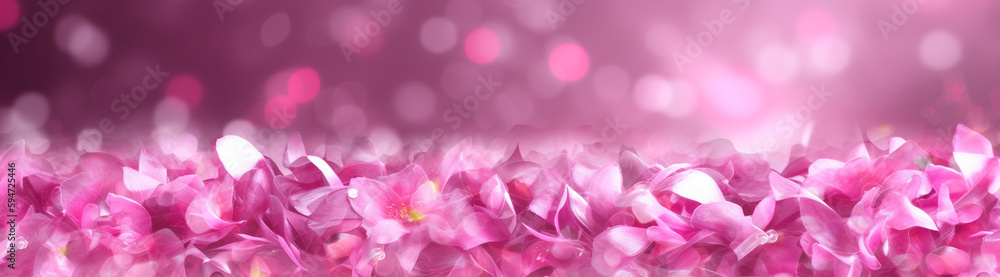 Fototapeta premium Pink glitters with a blurry background