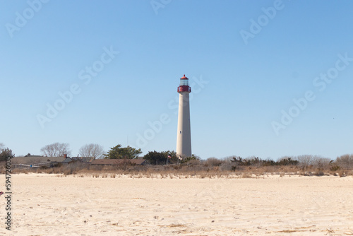 This is the Cape May point lighthouse located in the southernmost tip of New Jersey. This beacon of hope stands tall to help prevent sailors from wrecking and also letting them know where they are.