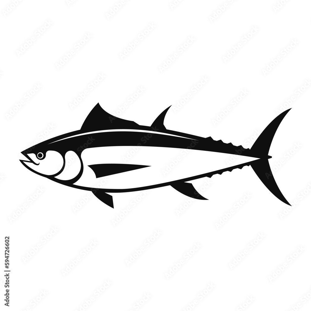 tuna fish logo design icon vector illustration