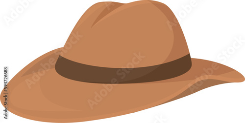Rodeo cowboy hat icon cartoon vector. Western leather. American west