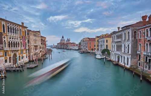 Grand Canal in Venice at the sunset.