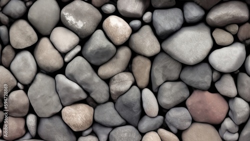 River rocks. Pebbles on the bank of the river. Wallpaper  background.