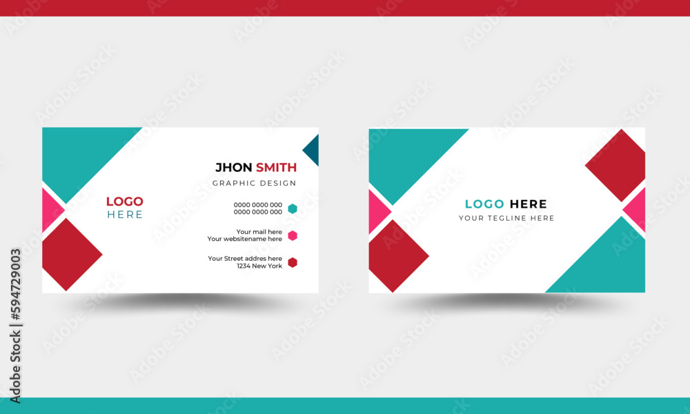 modern business card design template with arrows modern business card design template with arrows