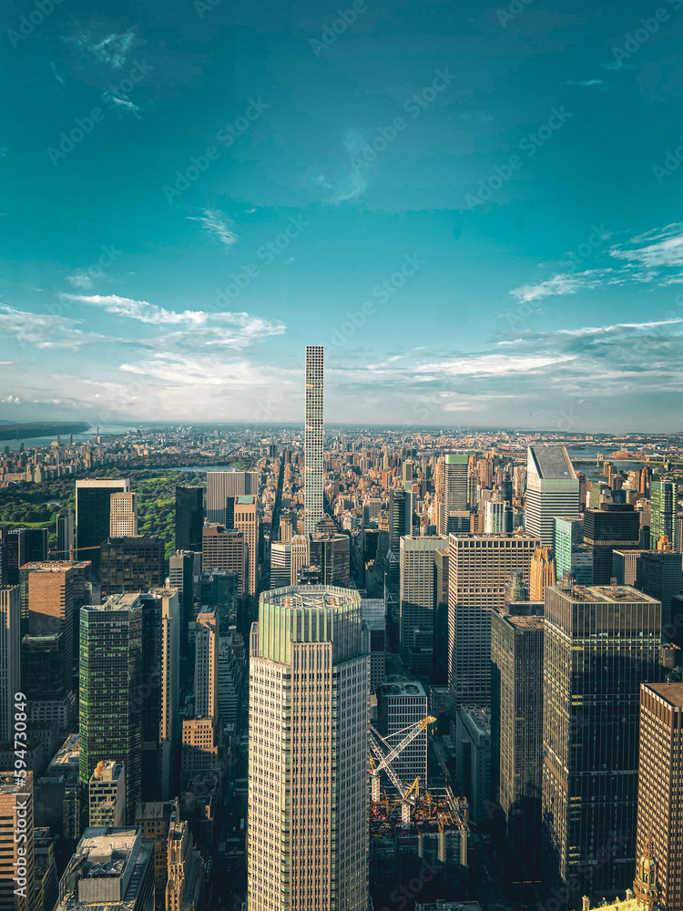 Obraz premium Buildings in New York, USA, panoramic photo