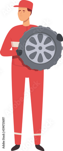 Racing team change wheel icon cartoon vector. Race car. Sport formula