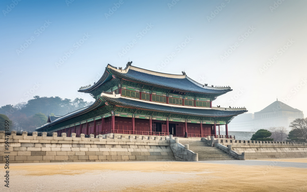 Gyeongbokgung Palace is the palace of Joseon Dynasty, Generative AI Gyeongbokgung Palace is the palace of Joseon Dynasty, Generative AI