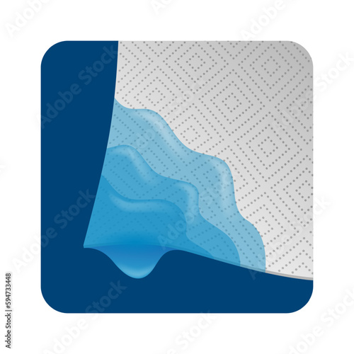 High Absorbing effect of paper towels icon