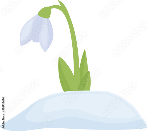 Blossom flora icon cartoon vector. Spring flower. Petal floral