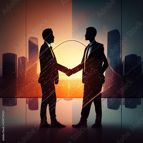 business people shaking hands illustration (ID: 594735023)