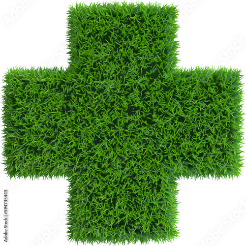 Patch of grass in form of c...