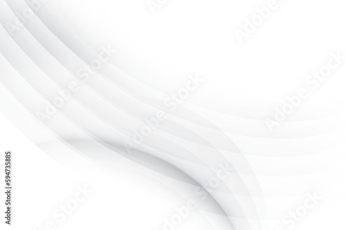 Abstract  white and gray color, modern design stripes background with geometric round shape. Vector illustration.