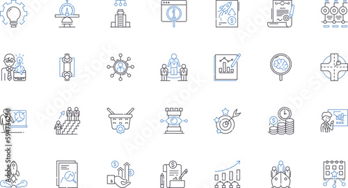 Excellence and Mastery line icons collection. Perfection, Expertise, Brilliance, Prowess, Mastery, Exceptionalism, Proficiency vector and linear illustration. Elite,Finesse,Adeptness outline signs set