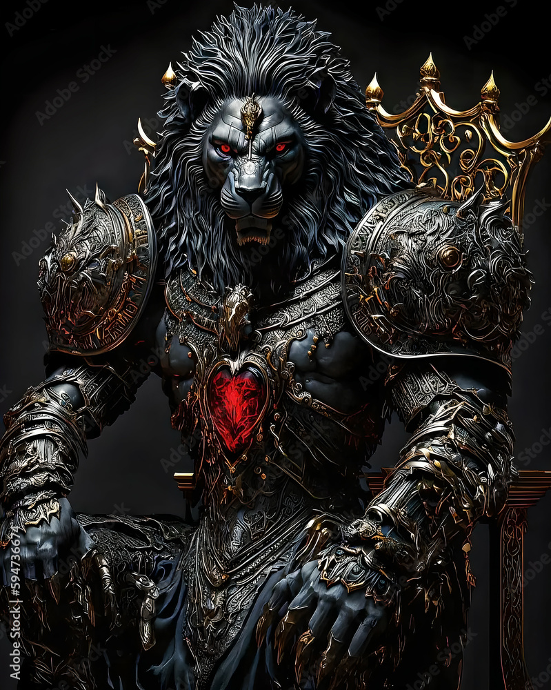 Fototapeta premium Metal lion