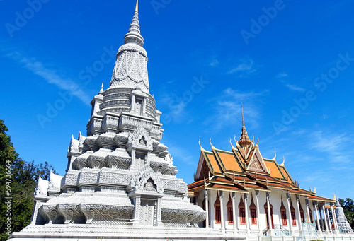 Silver Pagoda in Phnom Penh, Cambodia photo