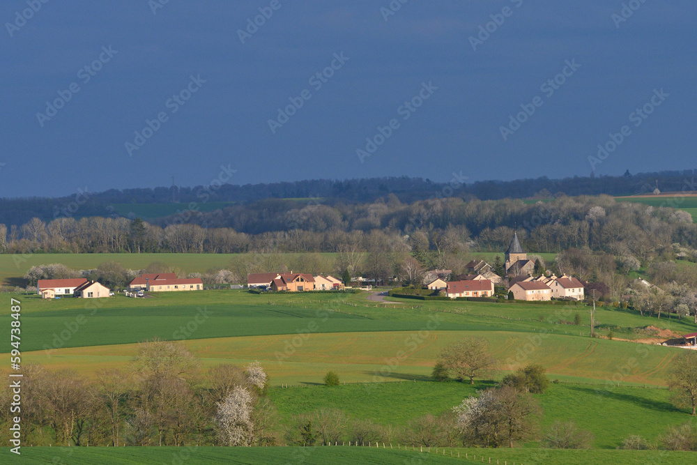 Village de Sarrey en Haute-Marne.