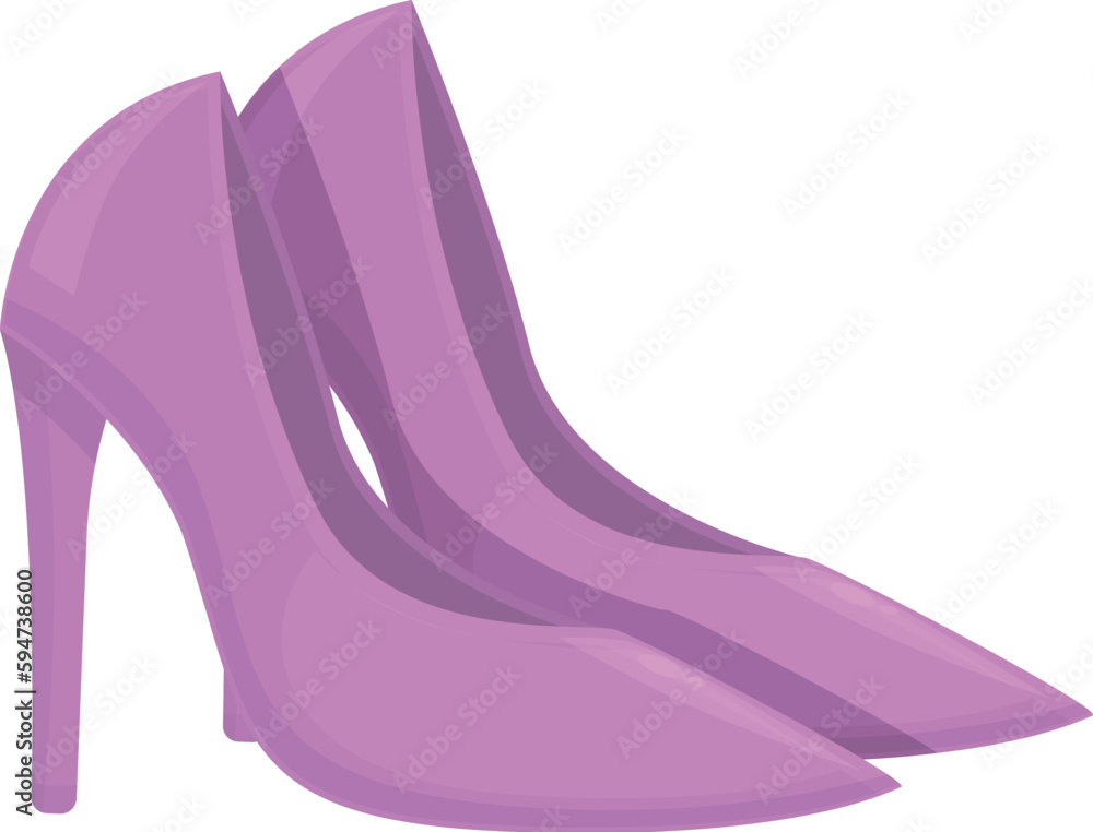 Platform high heels shoes icon cartoon vector. Fashion female. Classic dance Platform high heels shoes icon cartoon vector. Fashion female. Classic dance