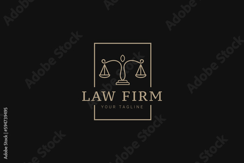 law pillar logo vector icon illustration