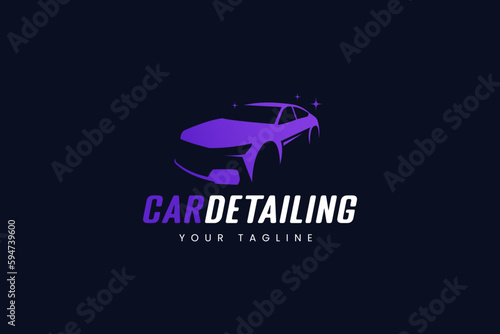 car detailing logo vector icon illustration
