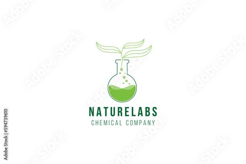 leaf lab nature hipster retro vintage logo badges vector icon illustration