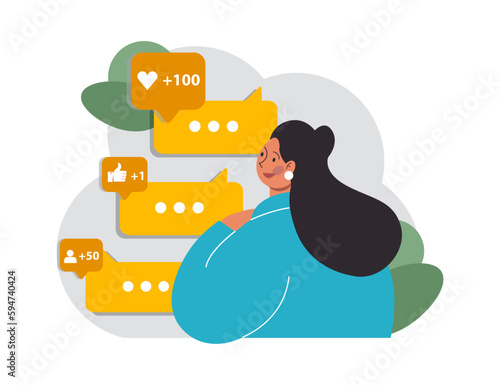 Active listening skill. Attentive business charcter or employee soft
