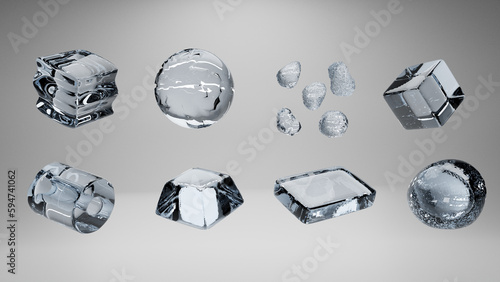 фотографія ice cubes clear ice water liquid freeze for cutout