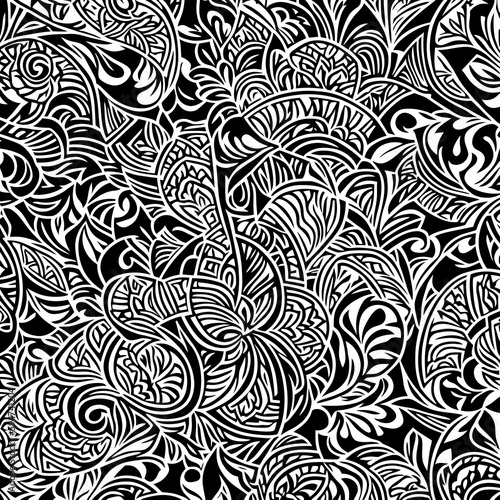 seamless texture. modern design. hand drawn abstract monochrome pattern