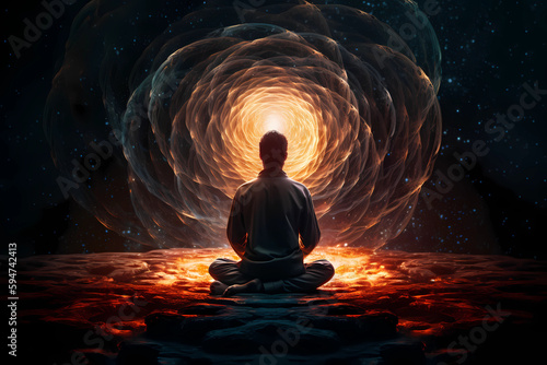 spiritual awakening enlightment meditation photo