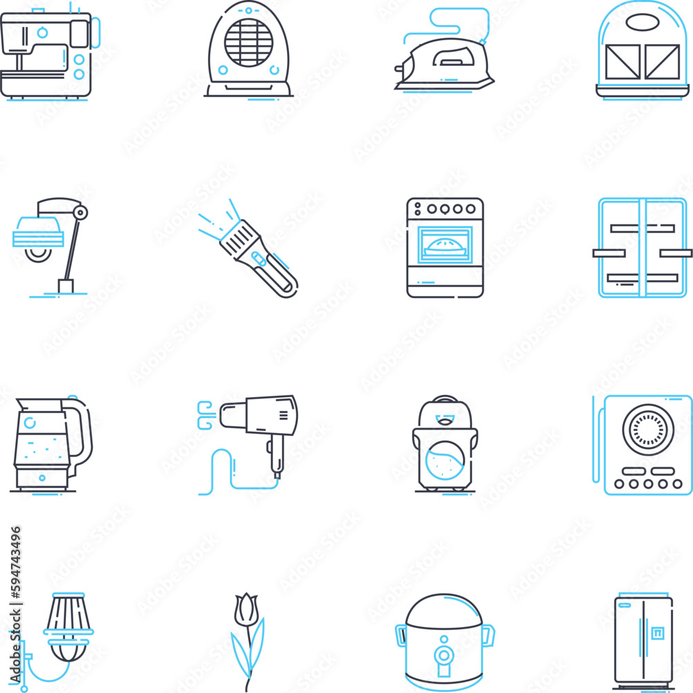 Refrigerator linear icons set. Cooling, Preservation, Freezing, Food, Ice, Temperature, Chill line vector and concept signs. Frost,Compressor,Storage outline illustrations Refrigerator linear icons set. Cooling, Preservation, Freezing, Food, Ice, Temperature, Chill line vector and concept signs. Frost,Compressor,Storage outline illustrations