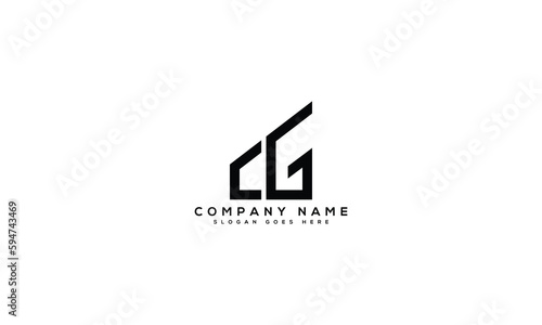 CG letter mark abstract vector logo design template. CG icon design