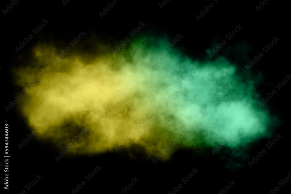 Colorful smoke close-up on a black background, wallpaper.