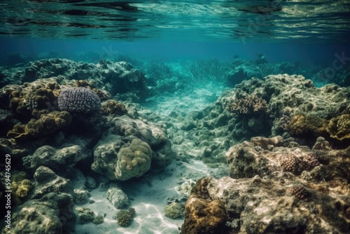 A coral reef is shown in this undated photo Generative AI