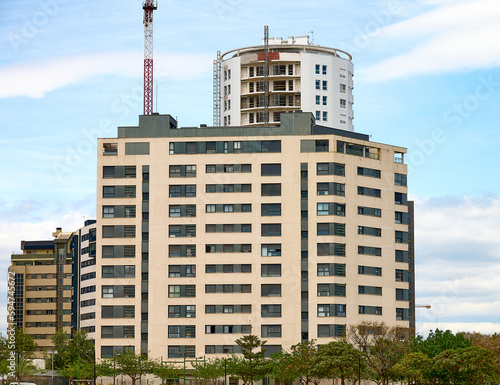 Construction of apartments in a building in Valencia, Spain