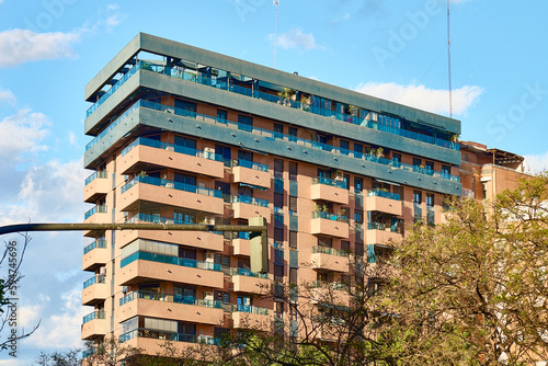 Building with apartments