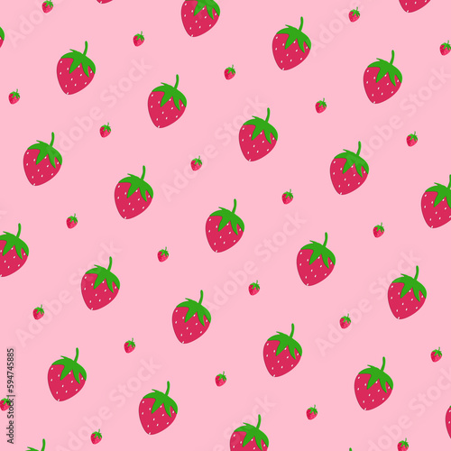 seamless pattern with strawberries
