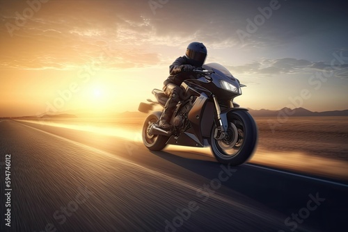 Motorbike Rider Racing Using Generative AI