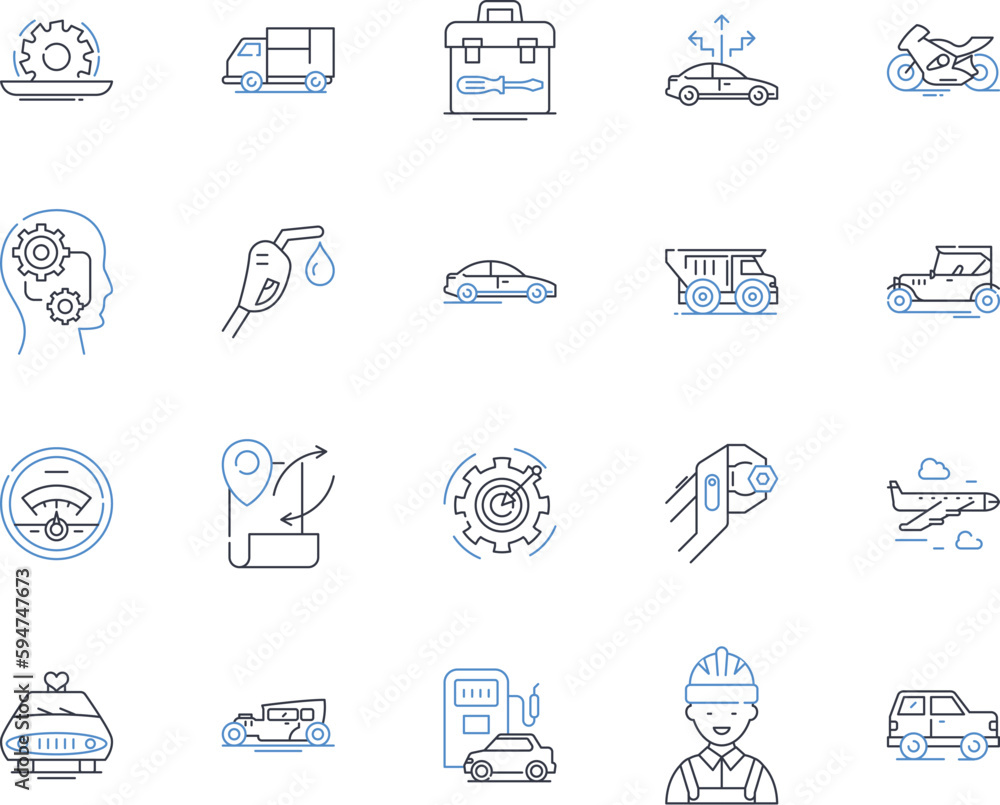 Haulage line icons collection. Cargo, Trucking, Transport, Logistics, Distribution, Freight, Delivery vector and linear illustration. Highway,Trailer,Carrier outline signs set Haulage line icons collection. Cargo, Trucking, Transport, Logistics, Distribution, Freight, Delivery vector and linear illustration. Highway,Trailer,Carrier outline signs set