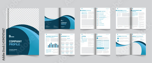 Editable Creative and Modern multipage business brochure Layout template design
