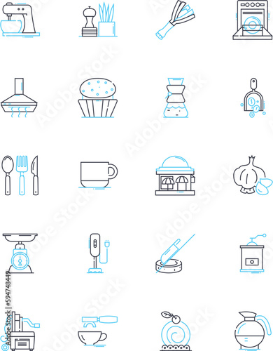 Brew house linear icons set. Craft, Beer, Brewing, Hops, Malt, Distillery, Taproom line vector and concept signs. Ale,Lager,Microbrewery outline illustrations