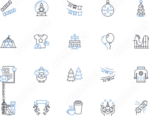 Worshipping idols line icons collection. Devotion, Idolatry, Worship, Sacred, Reverence, Adoration, Icon vector and linear illustration. Deity,Paganism,Shrine outline signs set