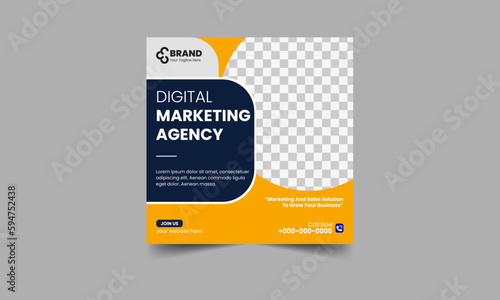 Digital marketing agency social media and post template